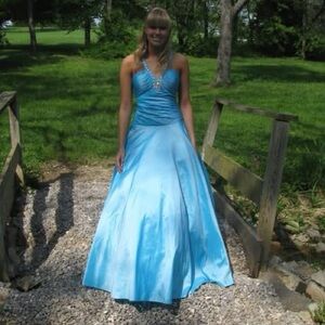 Night Moves Turquoise Prom Dress Ball Gown